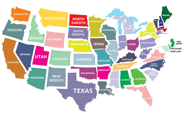 USA Map with States